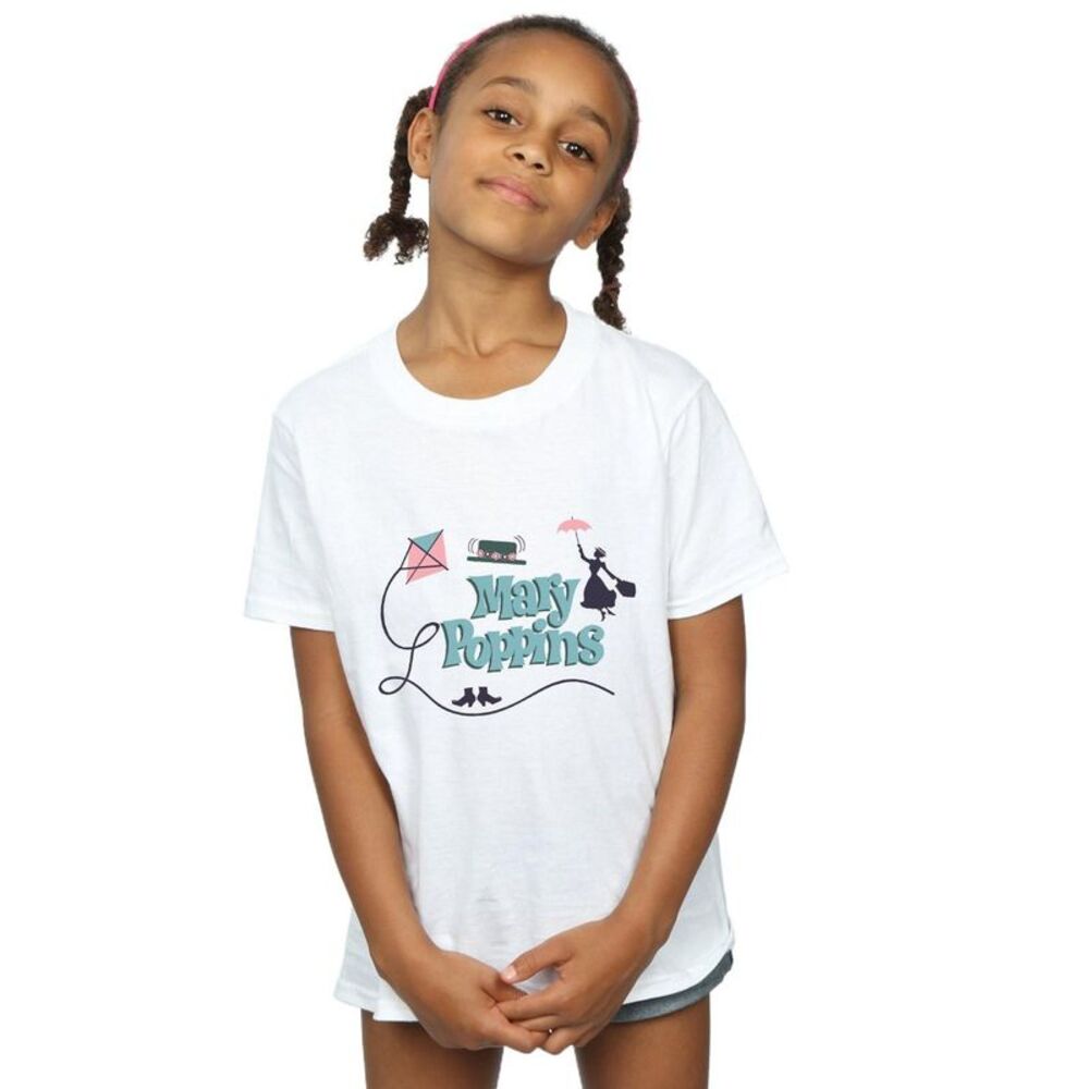 Mary Poppins Girls Logo T-Shirt / White